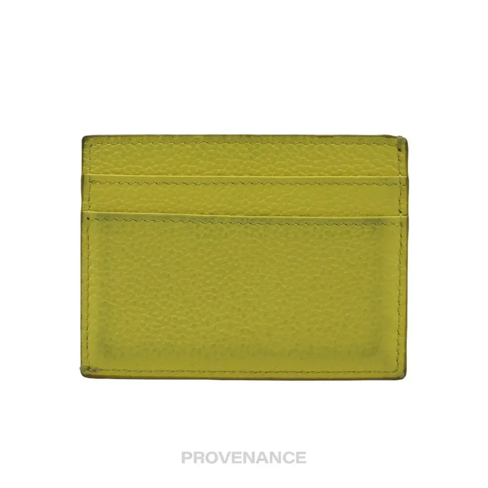 🔴 Dior Card Holder Wallet - Canary Yellow Leather